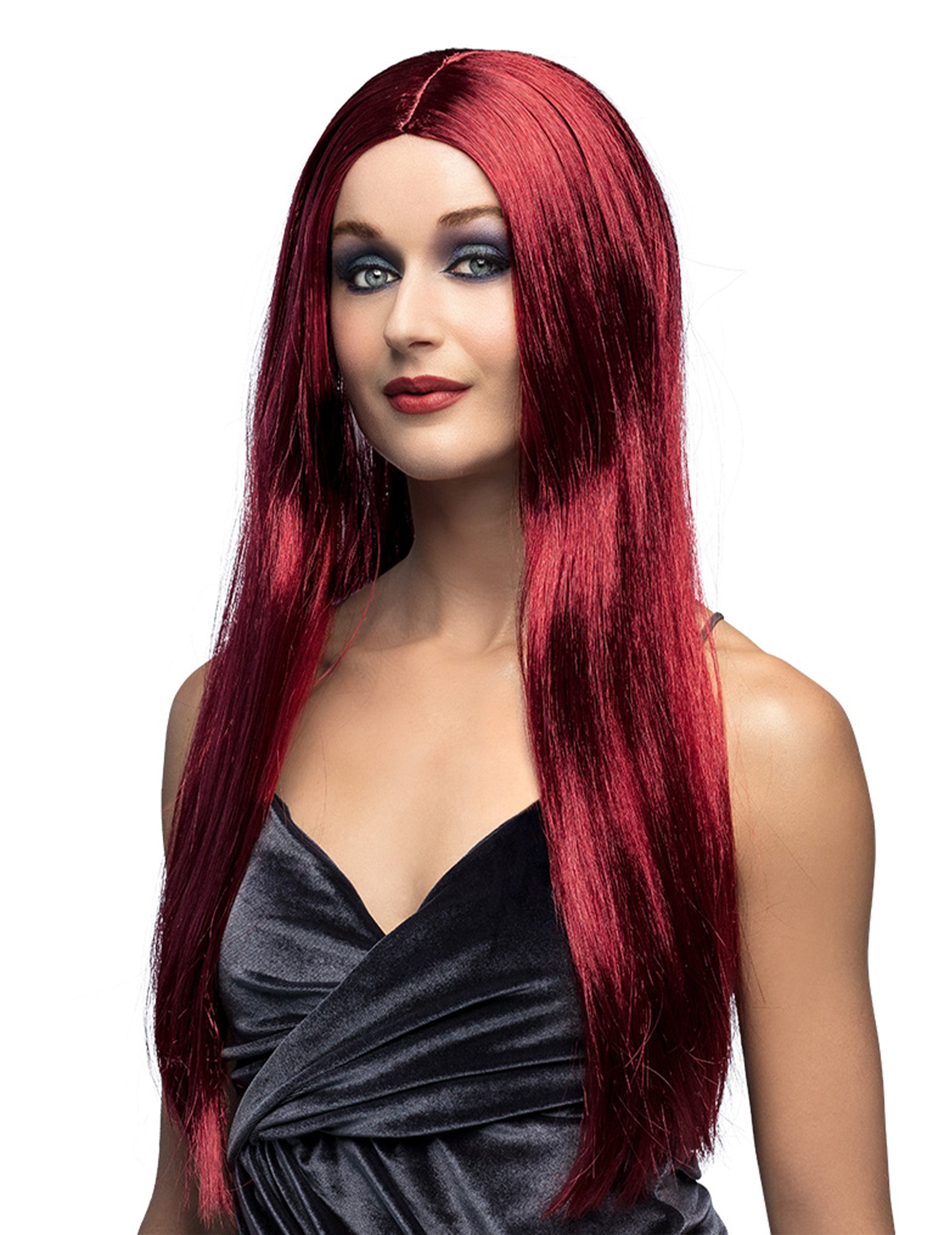 Dlouhá fialová upíří paruka pro ženy