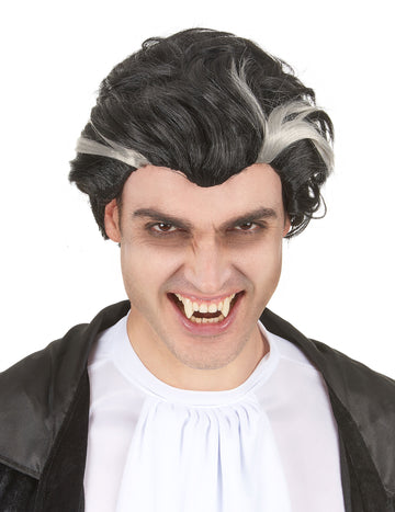 Černobílá upíří paruka pro muže