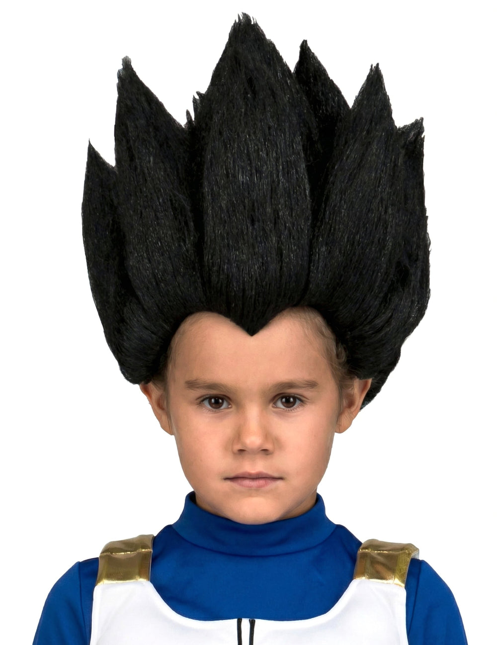 Perruque Vegeta Dragon Ball™ pour enfant noire à pointes