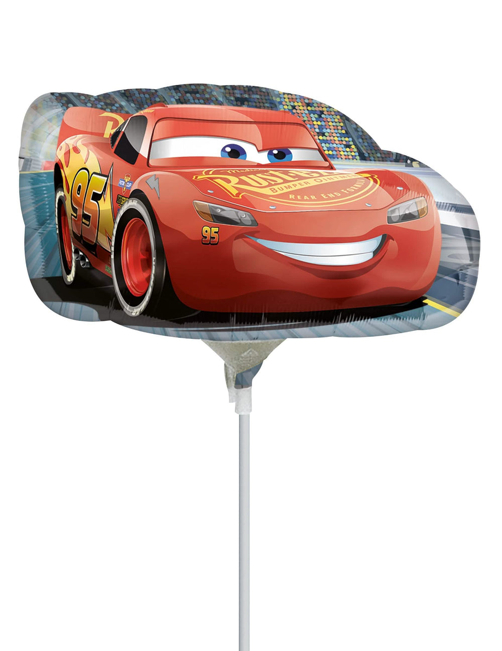 Hliníkový balon Cars 3 pro dítě červená na tyči