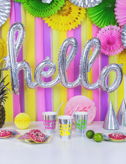 Malá žlutá voštinová papírová koule 10 cm k zavěšení 