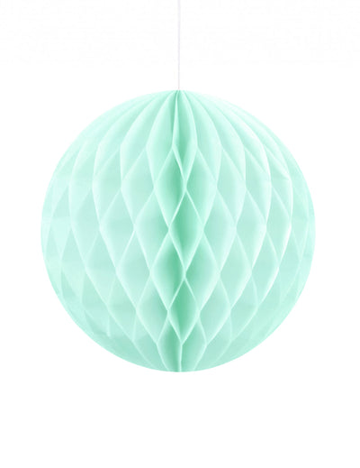 Boule en papier alvéolé à suspendre pour fête menthe