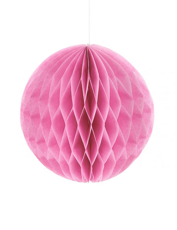 Malá růžová voštinová papírová koule 10 cm závěsná dekorace 