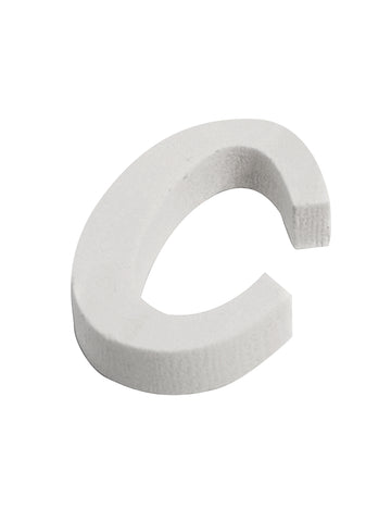 Malé bílé dřevěné písmeno c 5 cm na svatbu