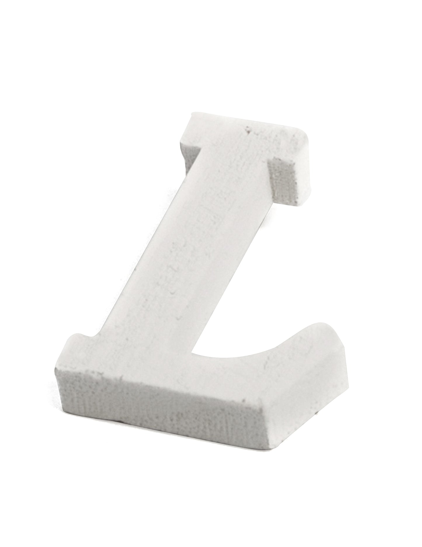 Malé písmeno l v bílém dřevě 5 cm na svatbu