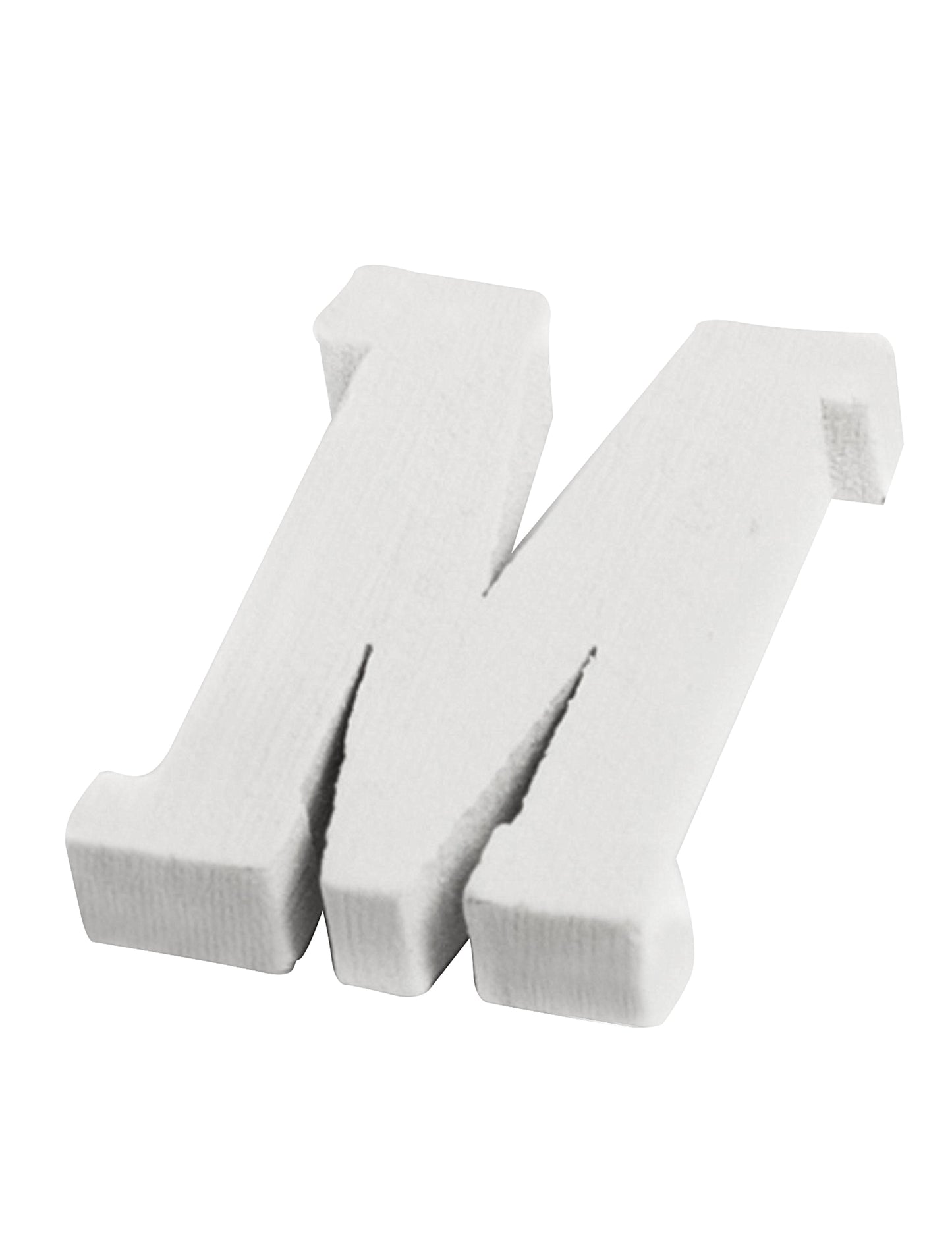 Malé bílé dřevěné písmeno m 5 cm na svatbu