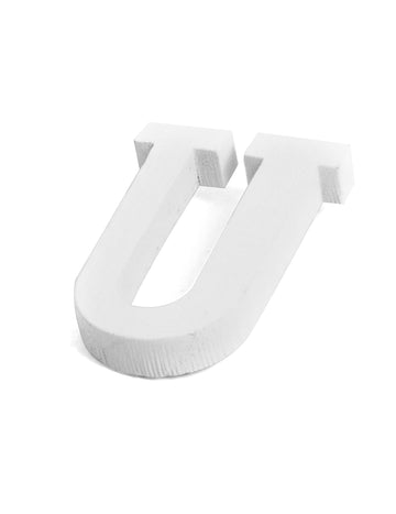 Malé bílé dřevěné písmeno u 5 cm na ozdobu