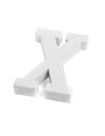 Malé bílé dřevěné písmeno x 5 cm svatební výzdoba