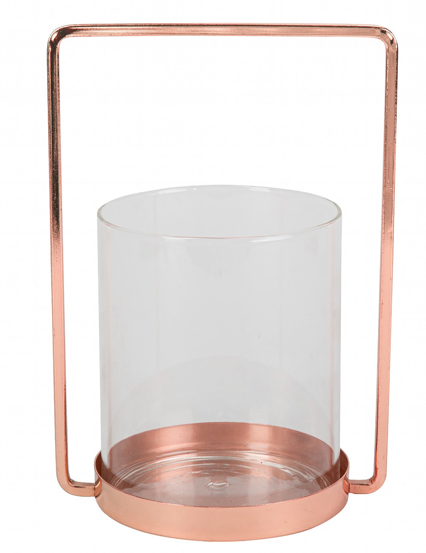 Rámeček na čajovou svíčku z růžového zlata 19.5 cm elegantní mosaz