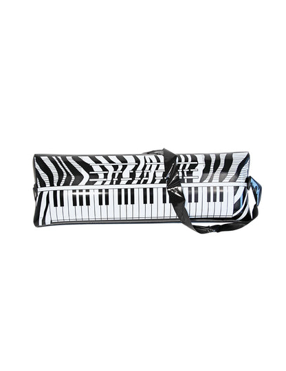Piano gonflable musique pour adulte noir et blanc avec bandoulière