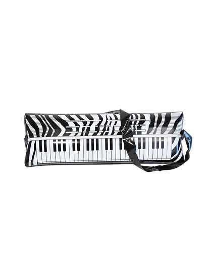 Piano gonflable musique pour adulte noir et blanc avec bandoulière