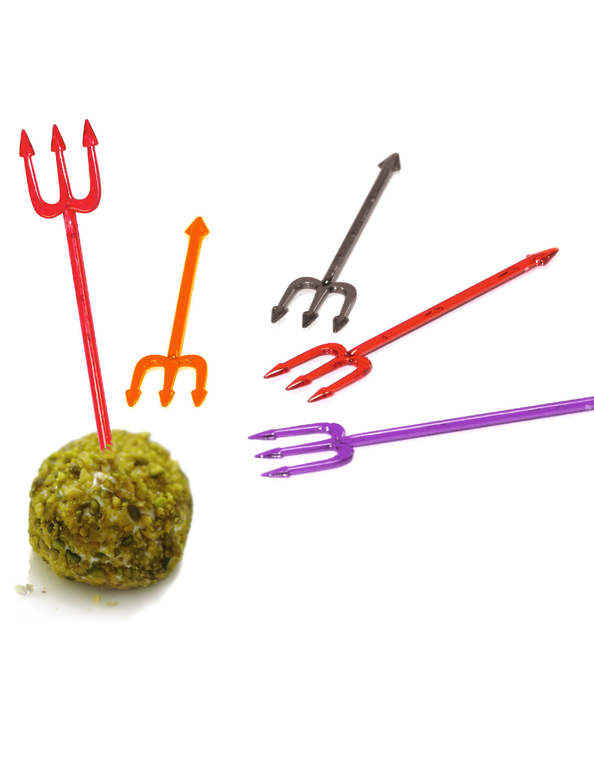 Mise en situation des pics amuse-bouches trident