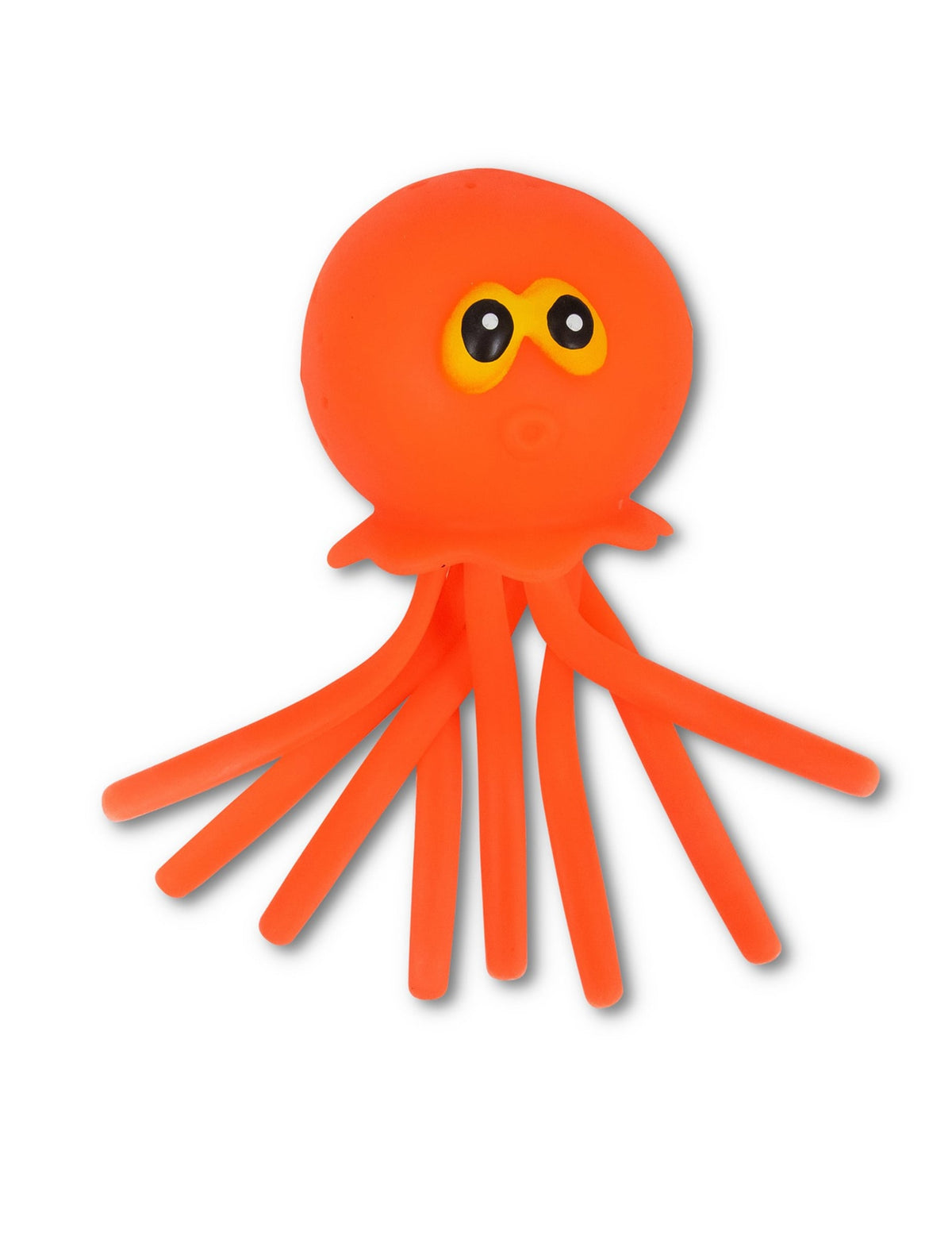 Vue de face du modèle orange du jouet pieuvre splash à effet jet d’eau