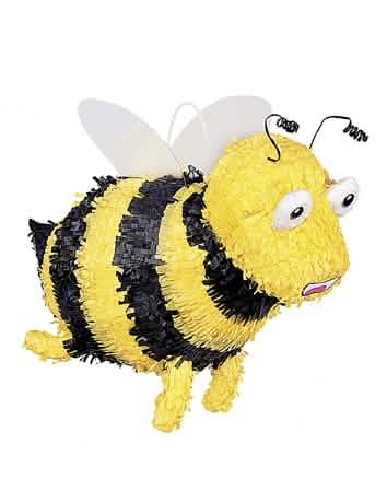 Piñata včely pro dítě žlutá a černá s pruhy