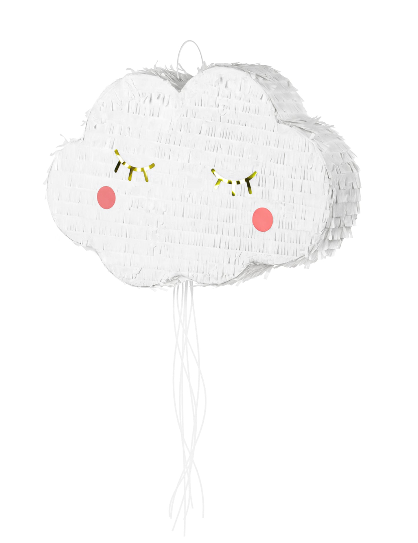 Pinata bílý oblak se strunami 50 x 32 cm