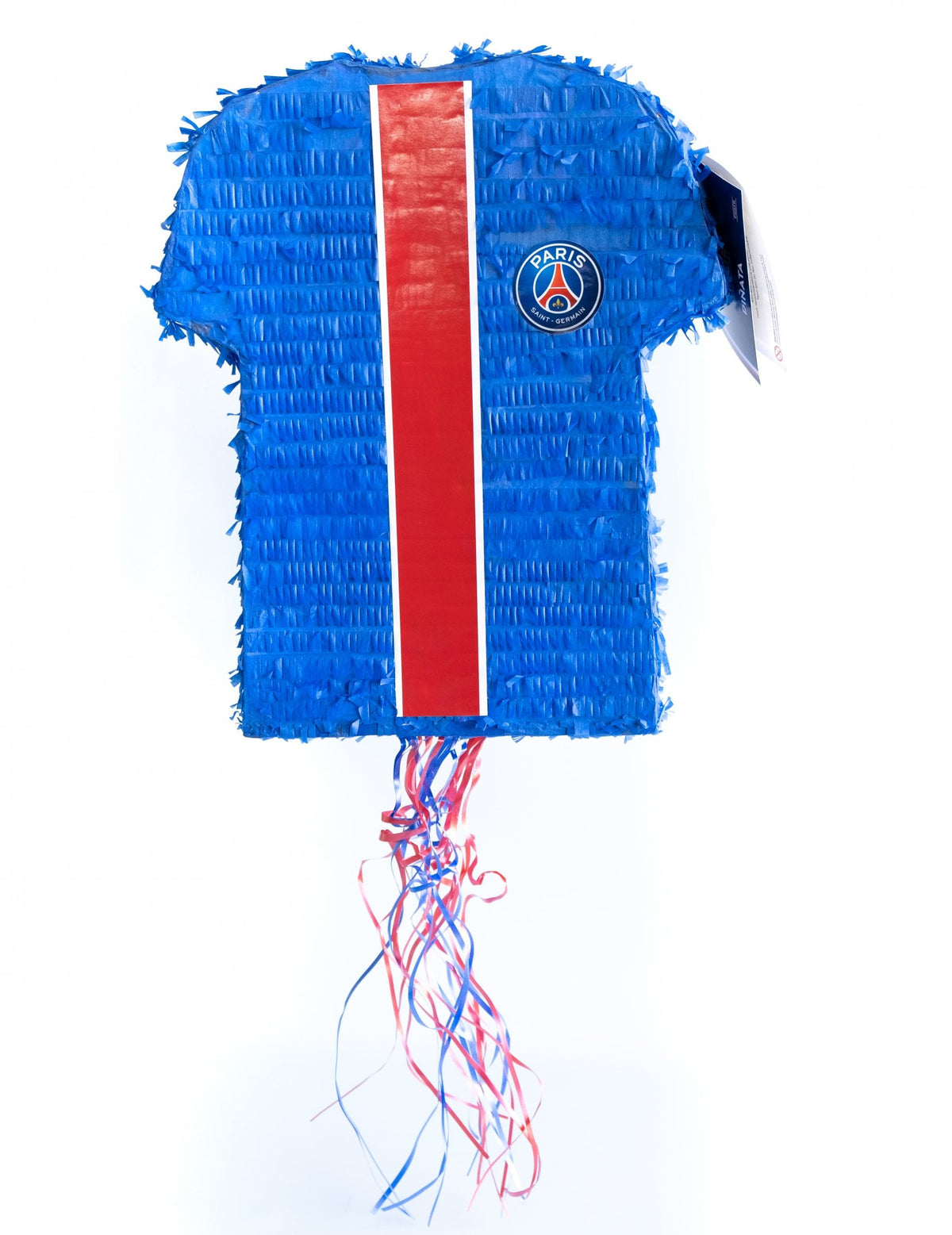 Piñata PSG pour enfant maillot bleu avec bande rouge