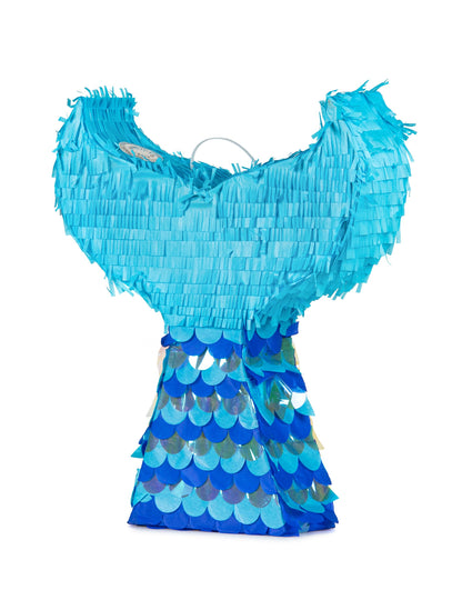 Piñata ocas mořské panny 40 x 45 x 9 cm duhově modrá