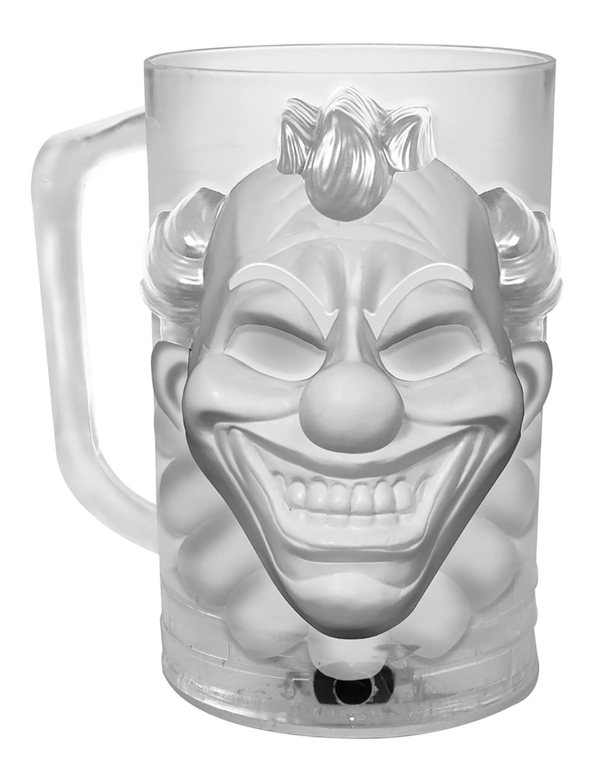 Pinte clown terrifiant pour adulte transparente avec LED