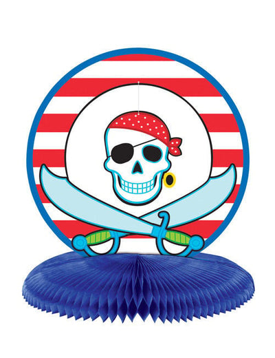 Décoration de table pirate pour fête rouge blanc et bleu