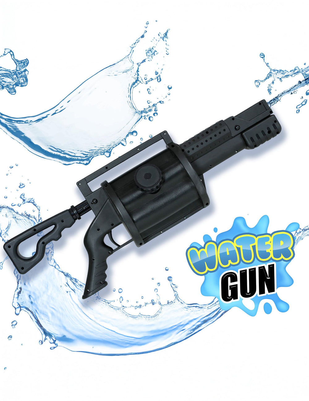 Pistolet à eau pour enfant et adulte noir