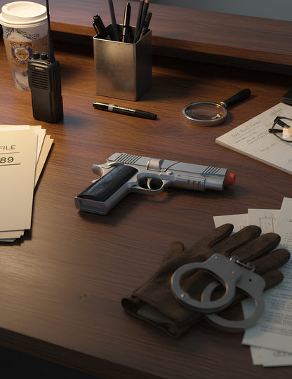 18palcová kovová policejní pistole cm