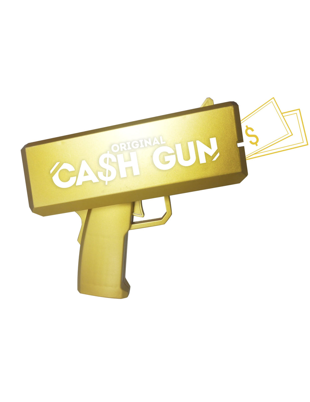 Pistolet distributeur de billets Cash Gun pour adulte doré