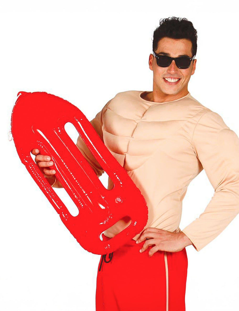 Mise en situation de la planche de sauveteur gonflable pour adulte