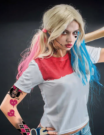 Tetovací arch zlého harlekýna 30 x 14 cm