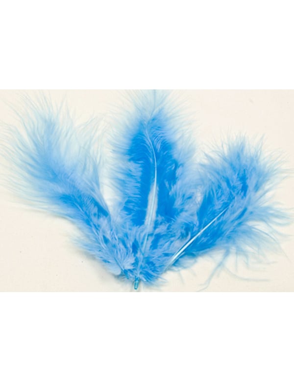 Plumes de décoration pour loisirs créatifs bleu