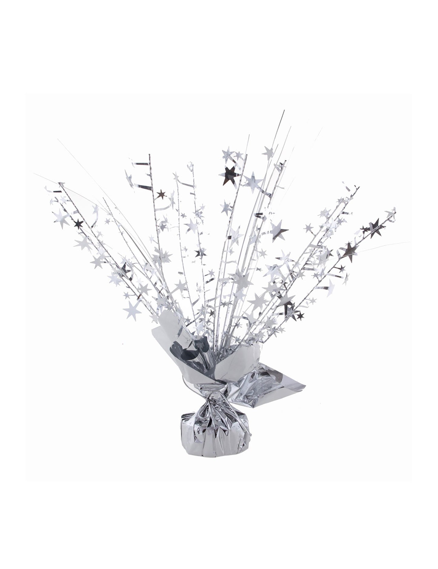 Poids pour ballon hélium étoiles pour décoration de fête argent