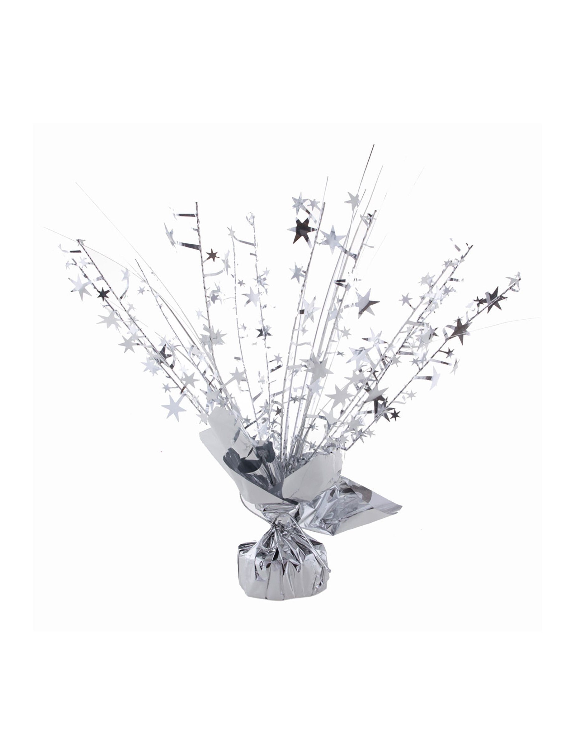 Poids pour ballon hélium étoiles pour décoration de fête argent