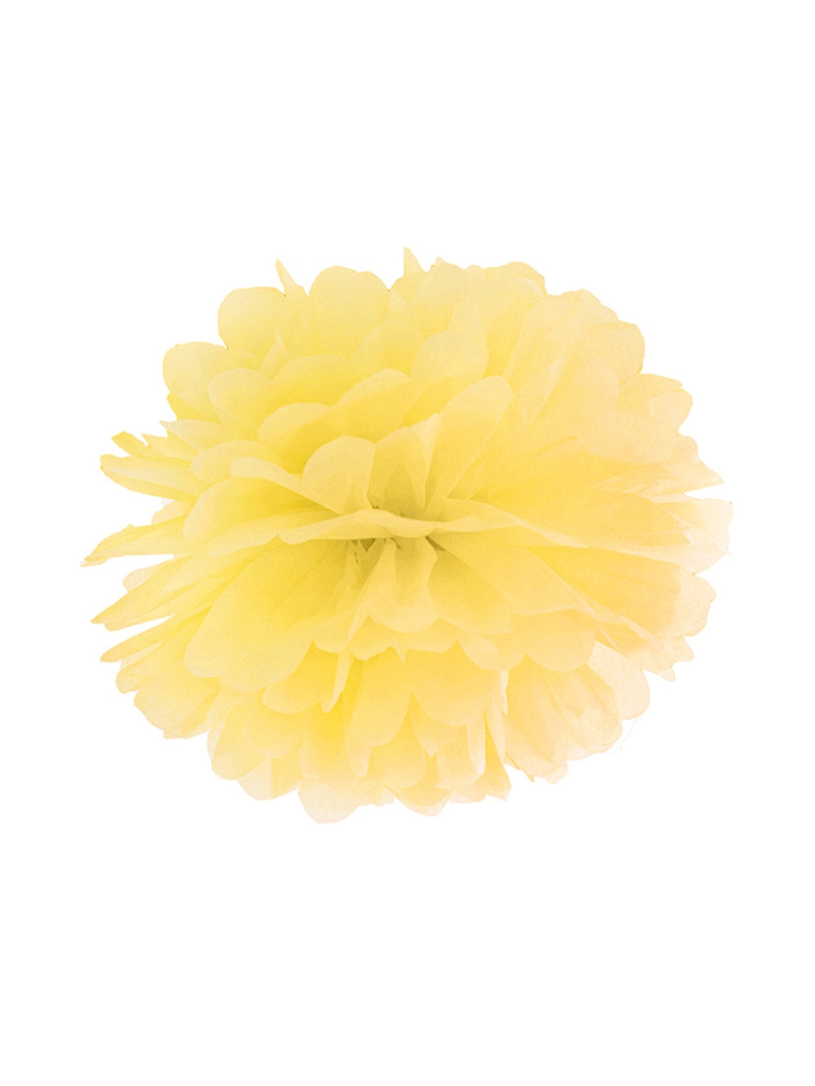 Pompon à suspendre en papier jaune