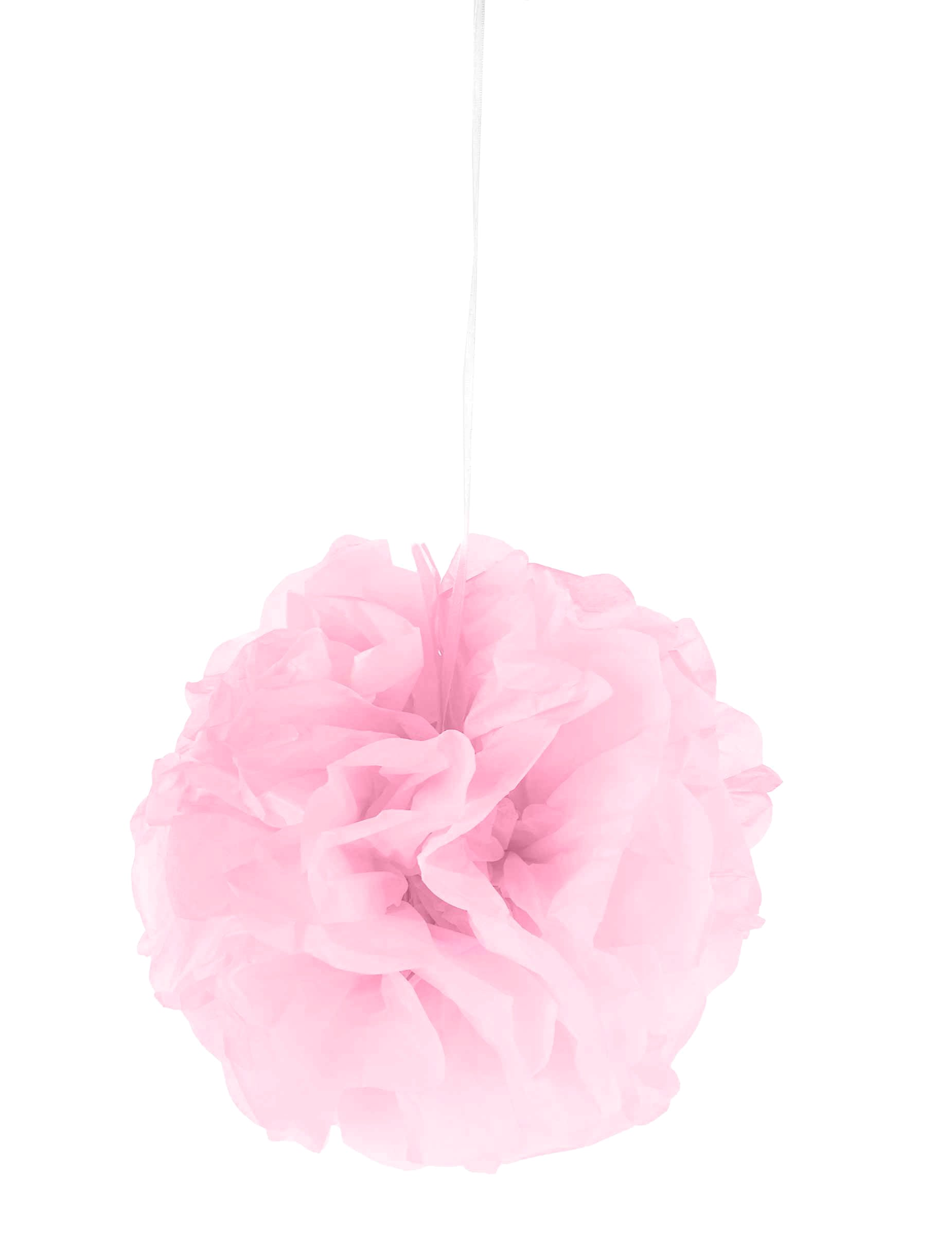 Pompon à suspendre en papier pour décoration rose