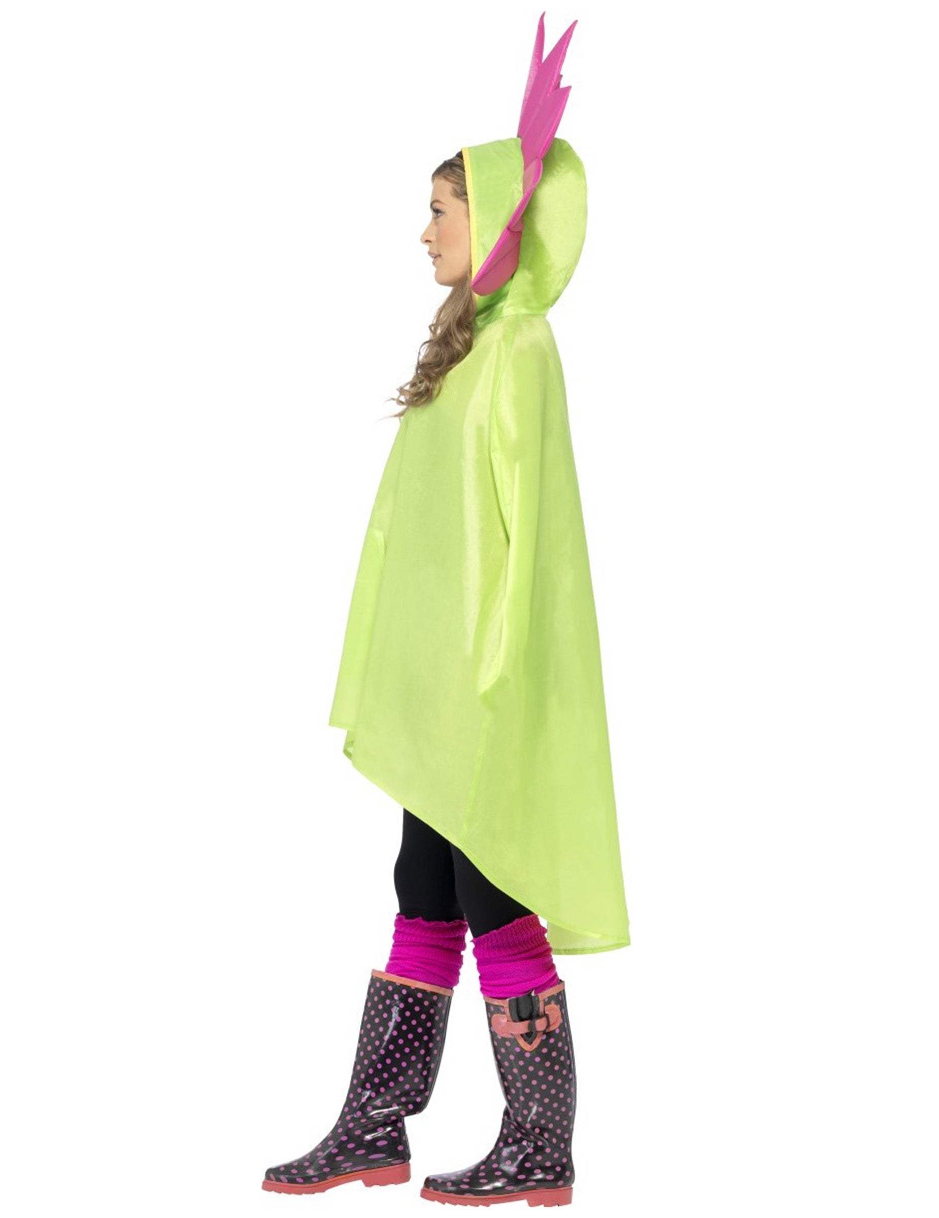 Profilový pohled na květinové pončo pro dospělé