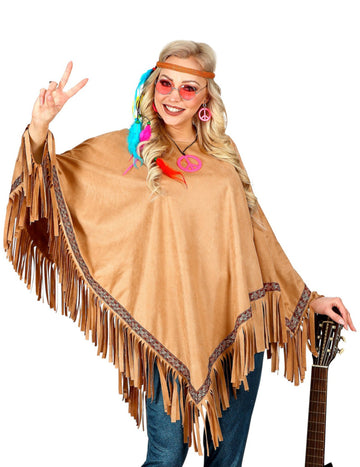 Poncho luxe indien adulte