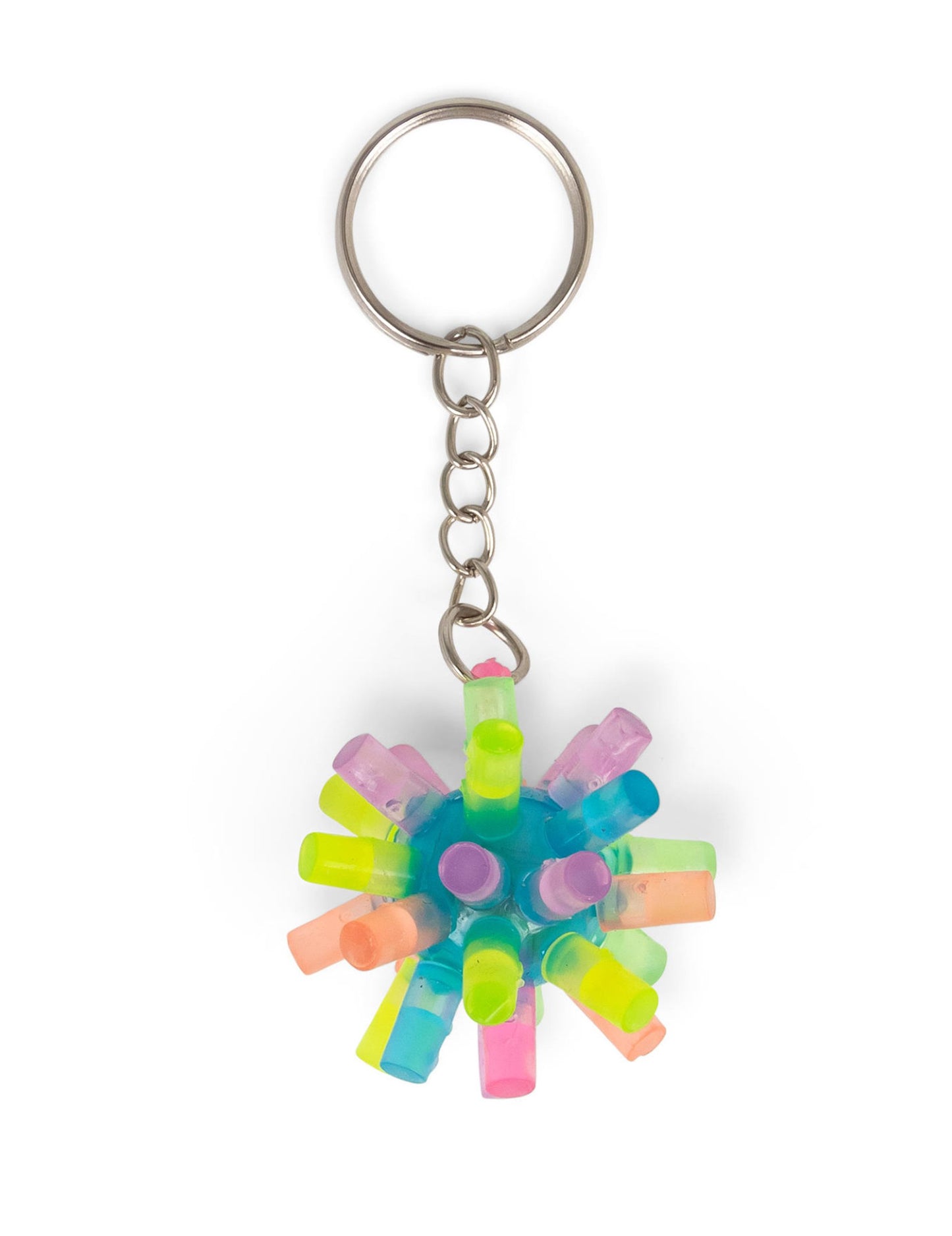 Světlý prošívaný kroužek na klíče