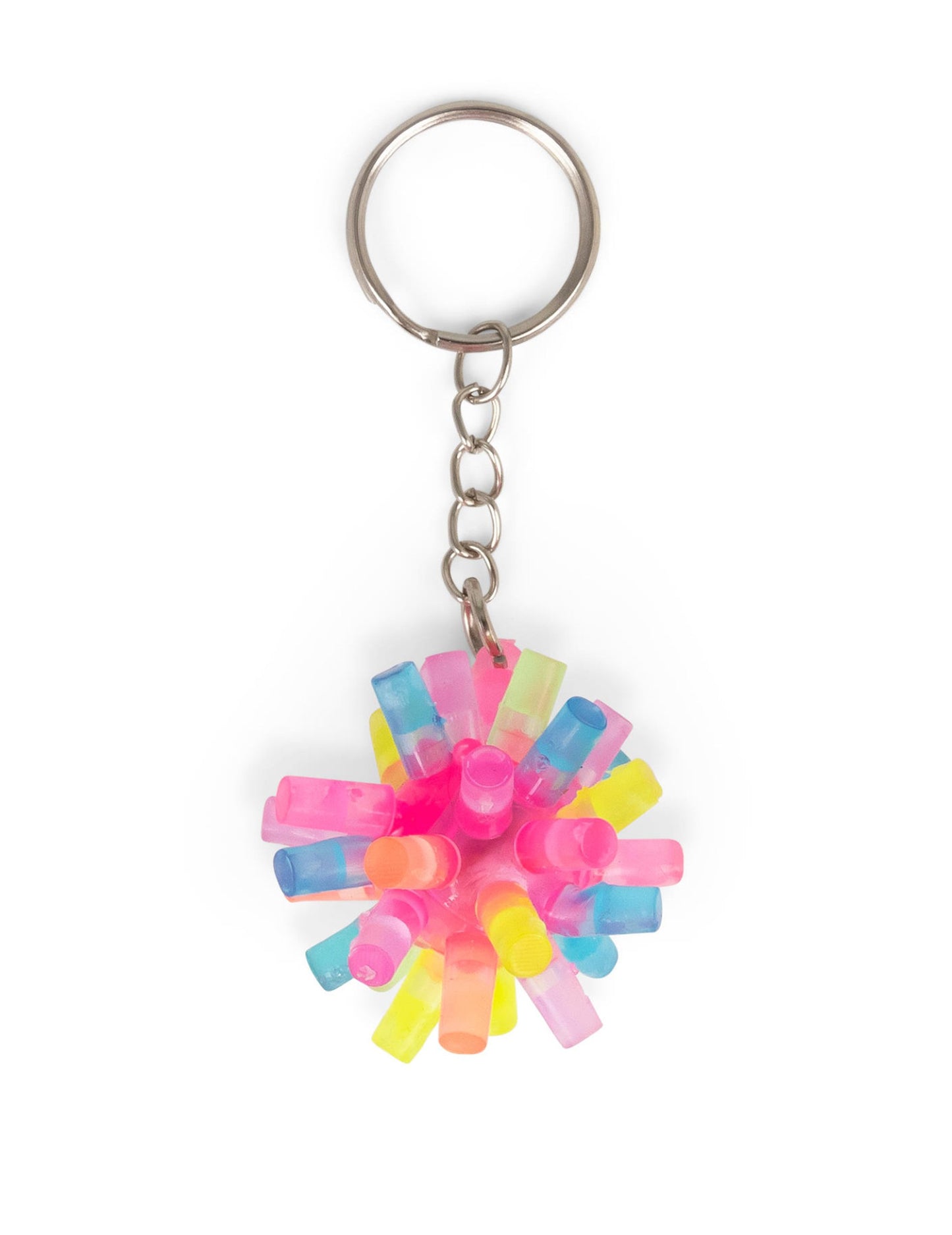 Světlý prošívaný kroužek na klíče