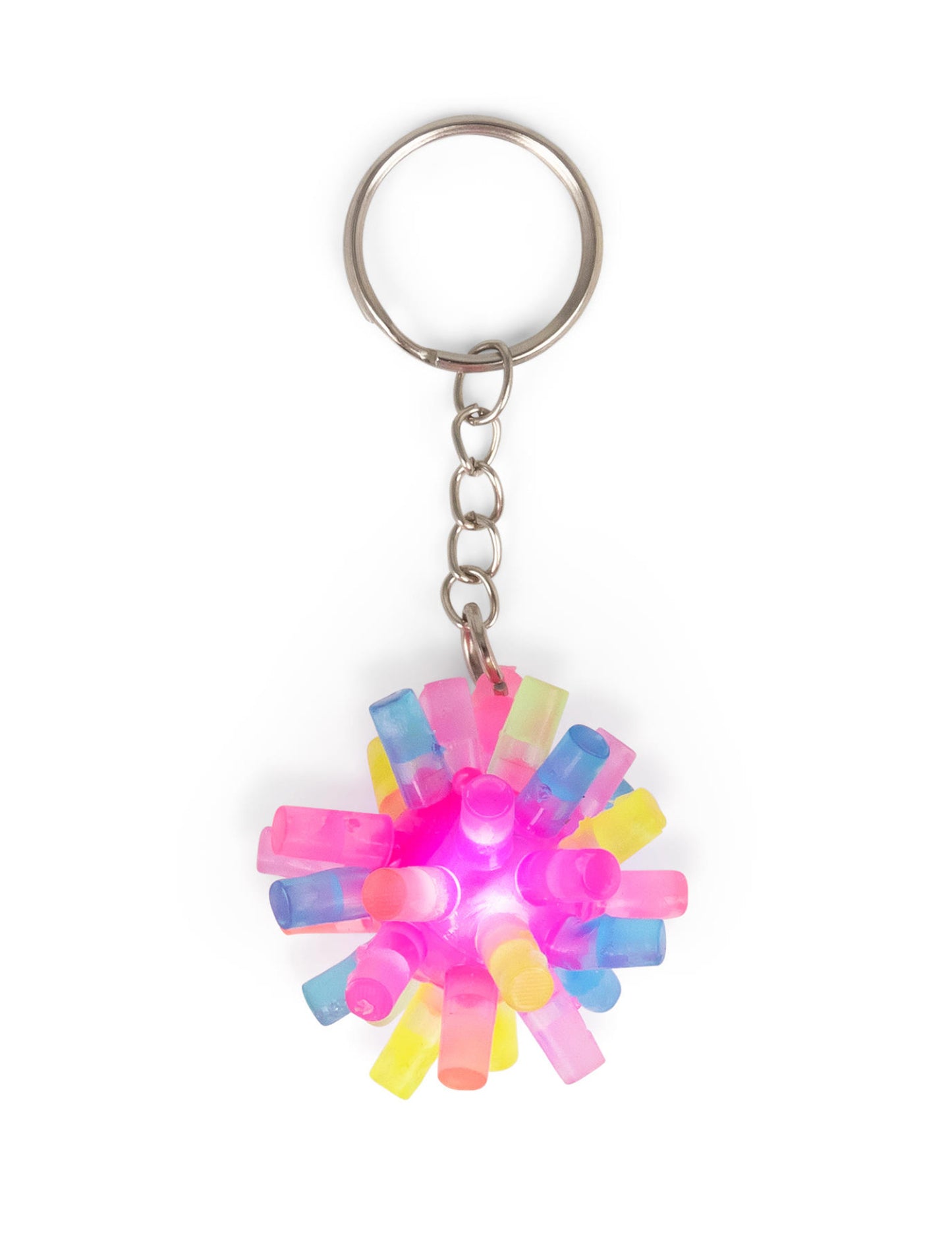 Světlý prošívaný kroužek na klíče