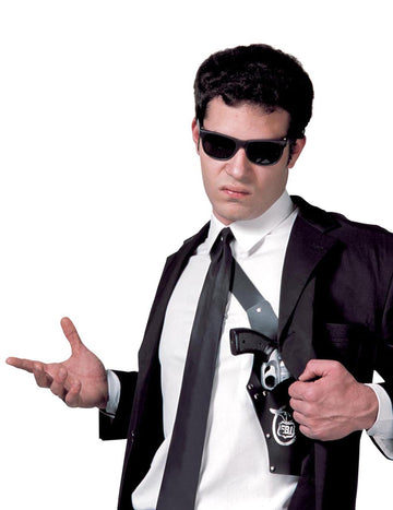 Porte revolver FBI pour adulte noir en plastique