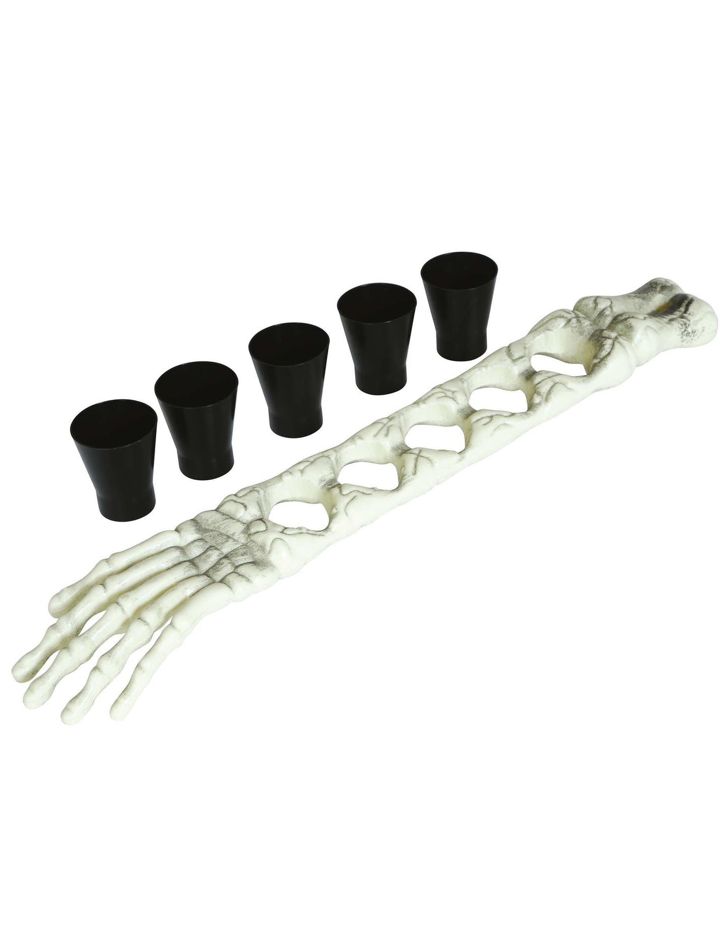 Détail des gobelets et du support du porte shooters squelette