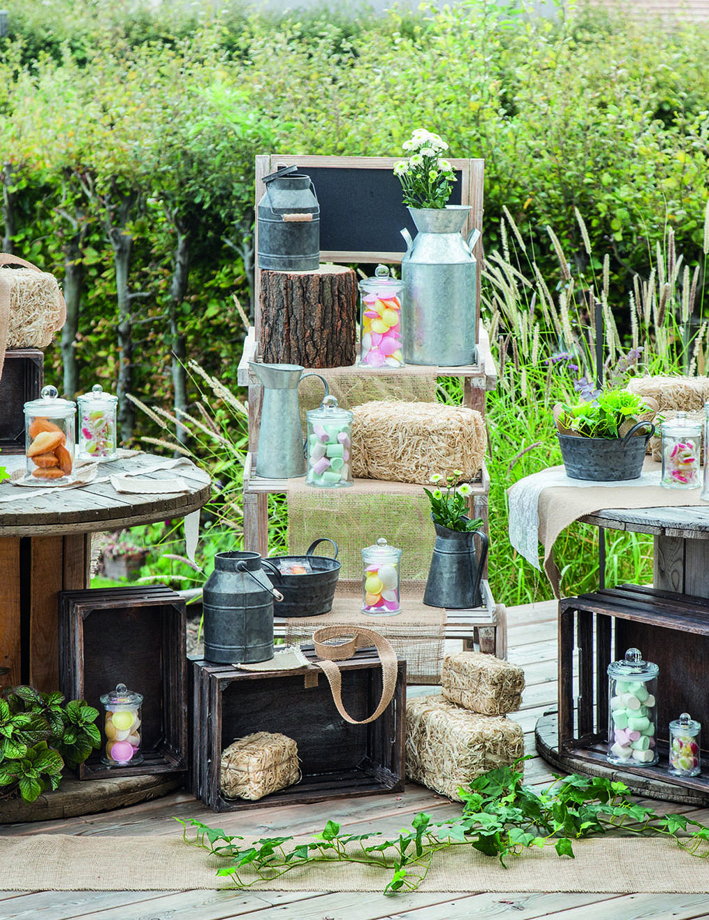 Zinková konvička na mléko s víkem 22 cm vintage venkovský dekor