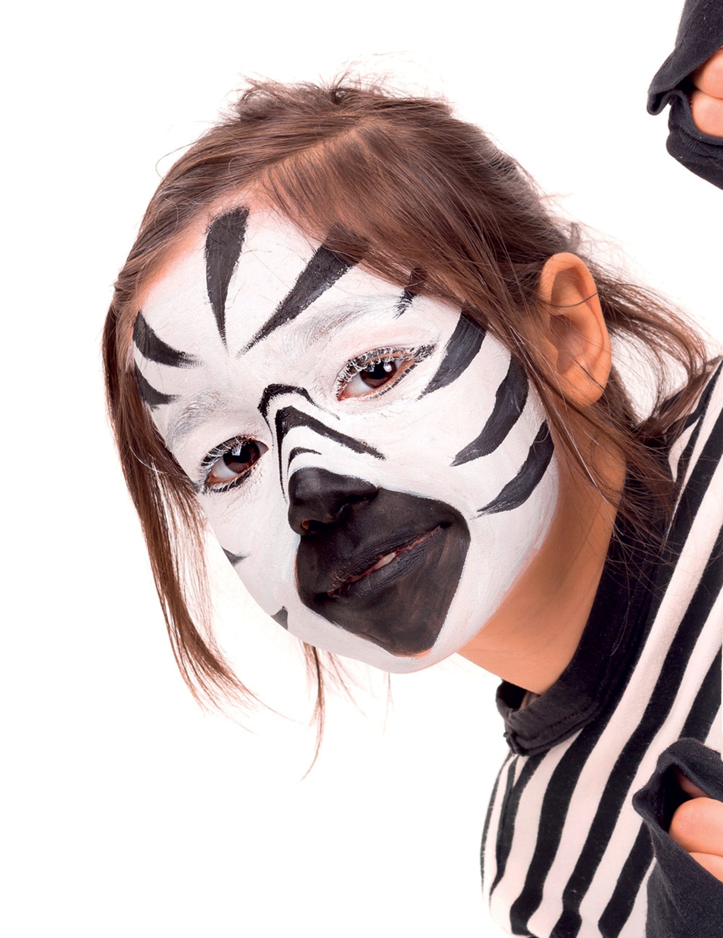 Exemple de maquillage de zèbre du pot de maquillage professionnel à l'eau pour adulte et enfant