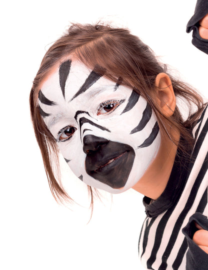 Exemple de maquillage de zèbre du pot de maquillage professionnel à l'eau pour adulte et enfant