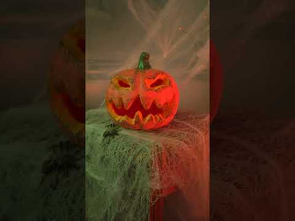 Halloweenská dýňová světelná dekorace 16 cm