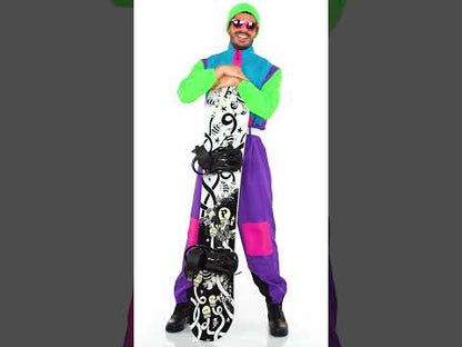 Kostým pro dospělé s fluorescenčním snowboardistou