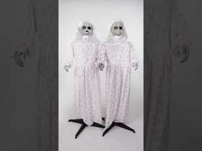 Děsivá dvojčata, animovaná a zvuková dekorace 130 cm