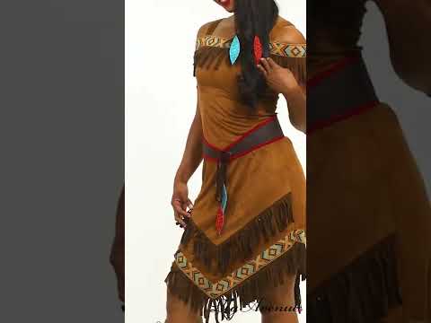 Déguisement indienne faux daim femme