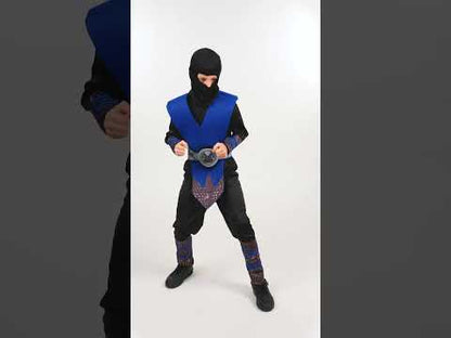 Déguisement ninja bleu et gris garçon