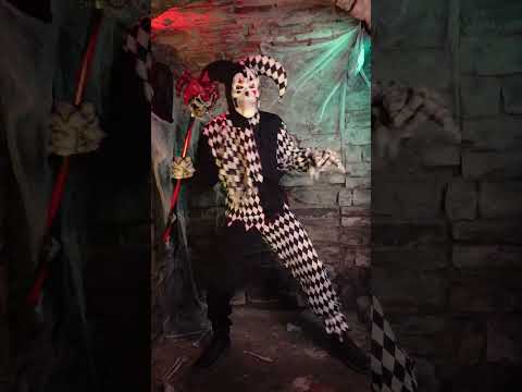 Déguisement clown Arlequin d'Halloween homme noir