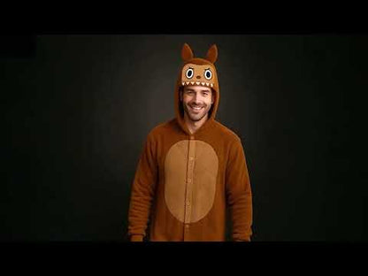 Plyšový kostým hnědého monstra pro muže 